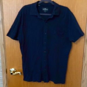 Todd & Gunn Navy Large Short Sleeve Shirt